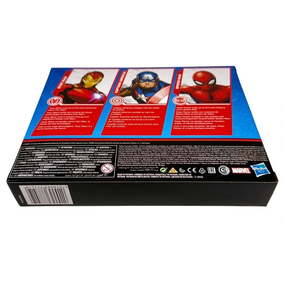 Hasbro Marvel 3-Pack Iron Man, Spider-Man, Captain America 6 inch‎ Figures Toy